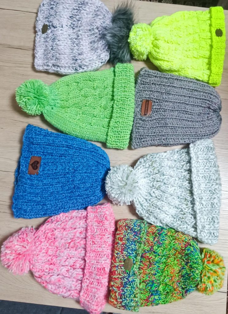 colorful family hats